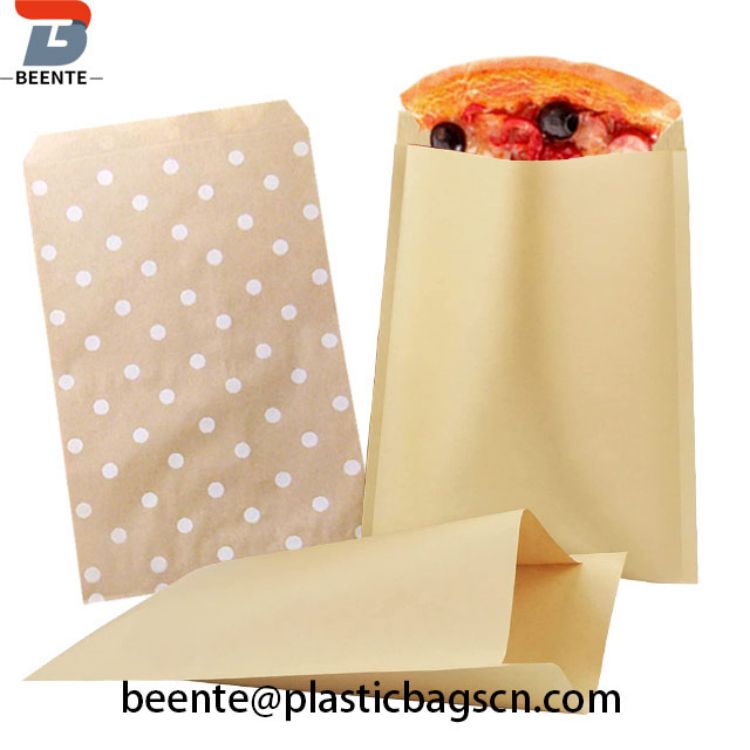 Saco de embalagem de papel kraft para lanches com impressão de logotipo